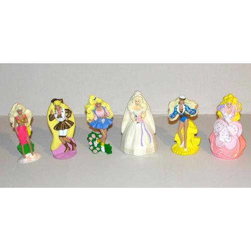 Figurine Barbie Mac Do Happy Meal - Lot 6 Filles Barbie Vintage 91 Et 93 Mc Donalds Mattel