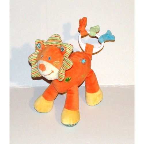 Doudou Lion Orange Musical Nicotoy - Peluche Lion Berceuse