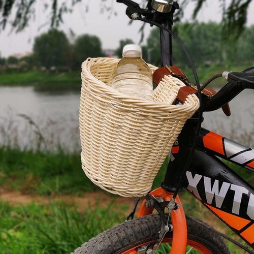 Blanche - Panier De Vélo En Rotin Pour Enfants, En Plastique, Sac À Main, Pour Voiture, Scooter, Rangement De La Cargaison