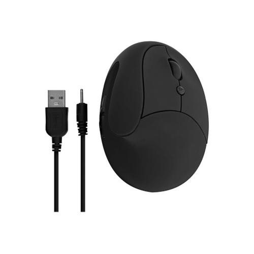 T'nB Ergo Line Mini - Souris verticale - ergonomique - 6 boutons - sans fil - 2.4 GHz - récepteur sans fil USB - noir