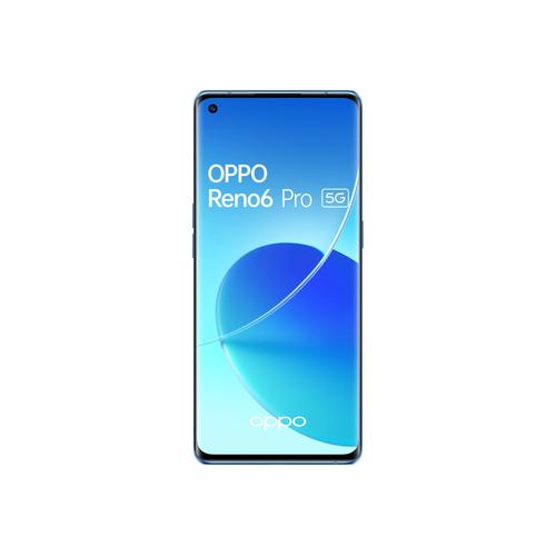 OPPO Reno 6 Pro 5G Bleu, 12 + 256 Go, Snapdragon 870, Ecran AMOLED 90Hz 6,55", Charge Ultra Rapide 100% en 31 mins, Batterie 4500 mAh