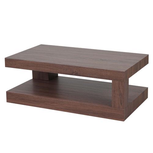 Table Basse De Salon Hwc-A32, Structure 3d Fsc 40x110x60cm   Aspect Chêne Marron