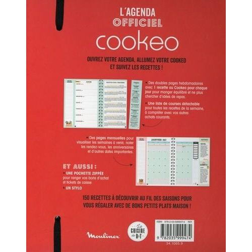 L'agenda Officiel Cookeo - Avec 1 Pochette Zippée Et 1 Stylo