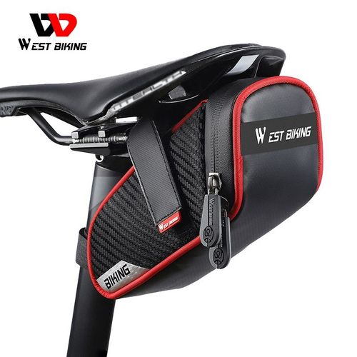 Rouge classique sac de selle imperméable pour vélo, accessoires