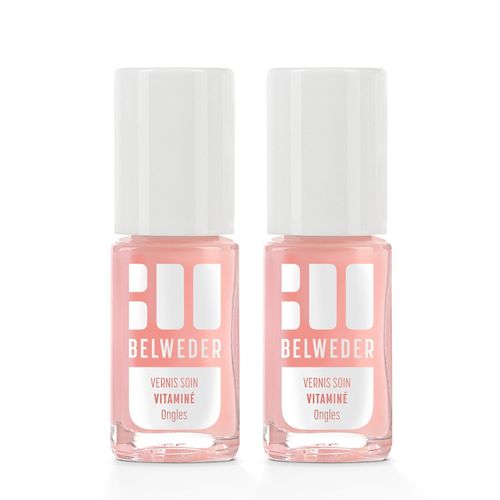 Belweder Vernis Soin Vitaminé Ongles 2x7,5ml - Fini Naturel Semi-Opaque Naturel