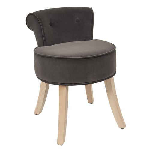 Tabouret Eléonor En Velours - Gris