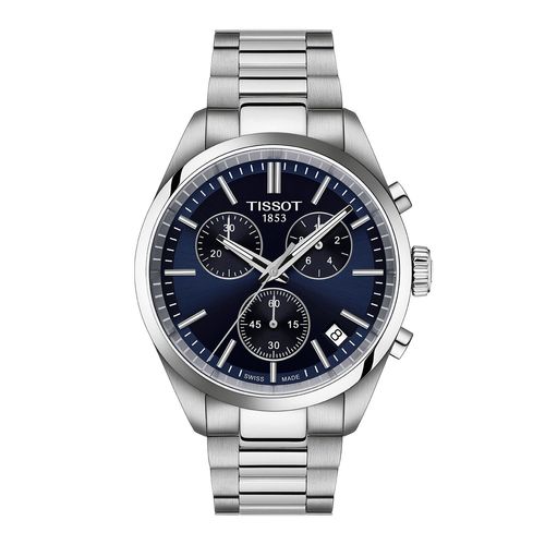 Montre Tissot Pr100 Chrono Acier Cadran Bleu
