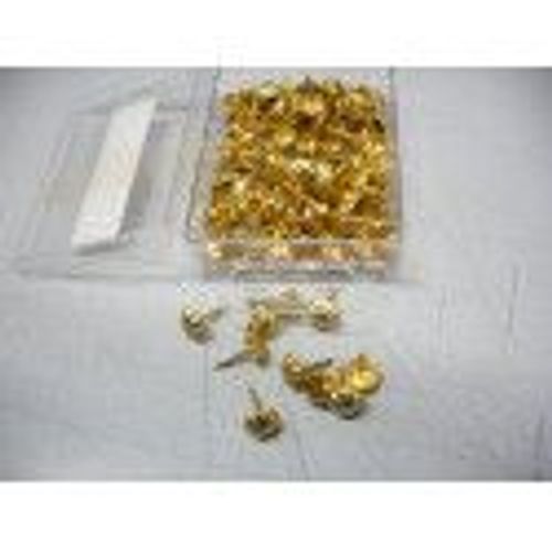 clou tapissier doré fer laitonné environ 100 pièces long 10 mm Ø 9