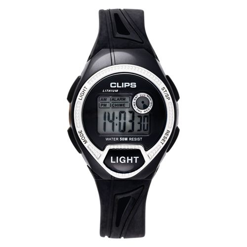 Clips Montre Noir Digital Hommes 539-6004-84