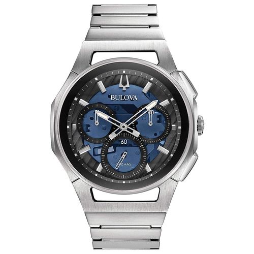 Bulova Montre Argent Chronographe Hommes Curv 96a205