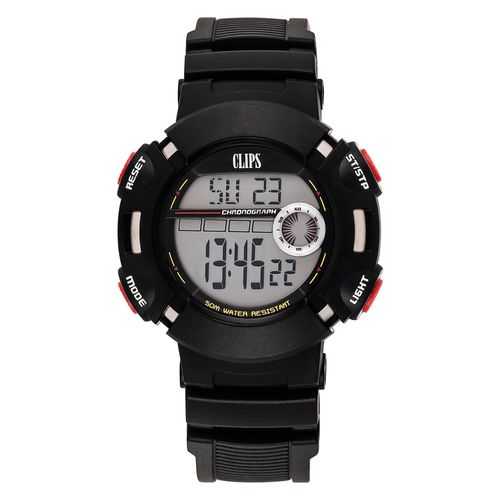 Clips Montre Noir Digital Hommes 557-6010-44