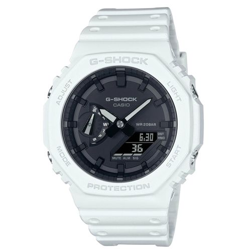 Casio Montre Blanc Analogique - Digital Hommes G-Shock Ga-2100-7aer