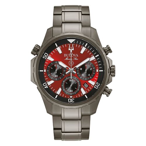 Bulova Montre Gris Chronographe Hommes Marine Star 98b350