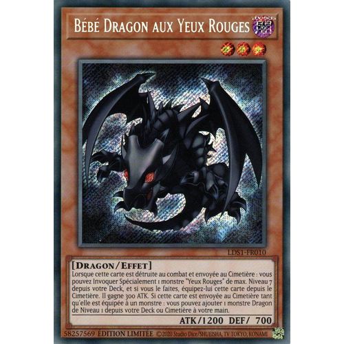 Bébé Dragon Aux Yeux Rouges - Lds1-Fr010, En Secret Rare - Yu-Gi-Oh!
