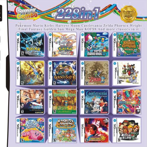 288 Fr 1 - Cartouches De Jeux Vidéo, Compilation, Tout En 1 Pour Nintendo Ds, 3ds, 2ds, Carte Pour Console