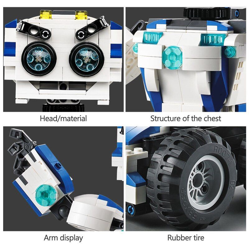 606pcs Pas De Bote - Robot Radiocommand 2 En 1 Pour Enfant... - 4