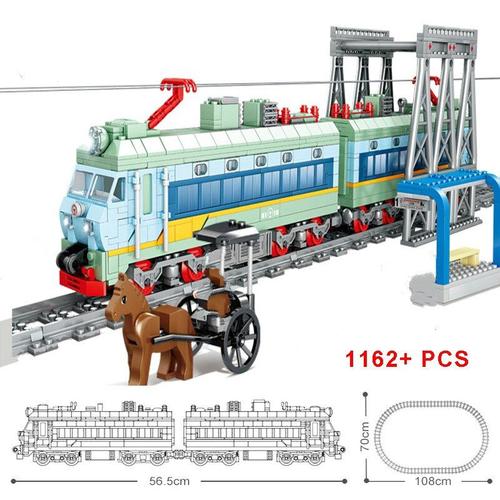 98254 Sans Boîte - Ensemble De Train De Ville Technique, Modèle Classique À Vapeur Électrique, Figurines, Blocs De Construction, Jouets Pour Enfants, 2021