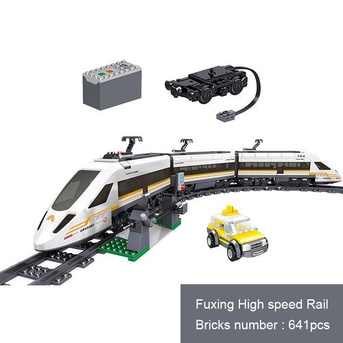 Un Sans Rc - Train Électrique Radiocommandé Rc City, Bloc De Construction De Haute Technologie, Hexie Fuxing, Grande Vitesse, Moteur, Jouets Pour Enfants, Cadeaux