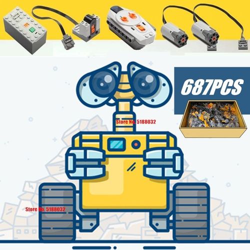 Avec Moteur Non Pas De Boîte - Figurines Du Film Pixar Wall E, Robot Motorisé, Blocs De Construction Techniques En Briques, Jouet, Cadeau D'anniversaire Pour Enfant, Nouveauté
