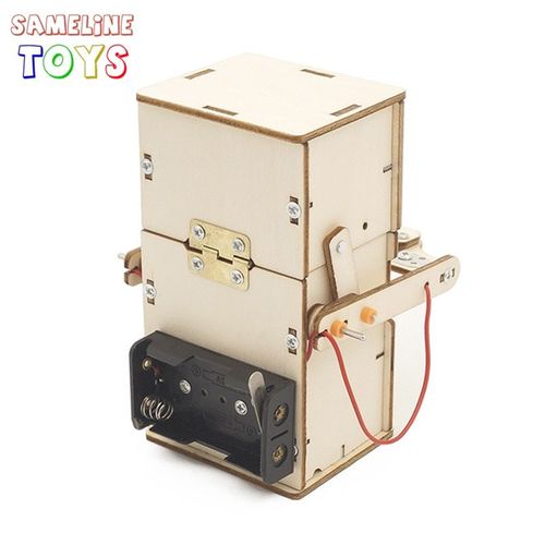 Bois - Jouets Stem À Faire Bricolage, Modèle De Pièce De Monnaie En Bois Environnemental, Robot Puzzle, Kit D'éducation Scientifique, Jouets Pour Garçons Et Enfants