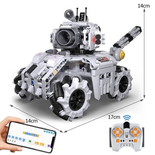 C71012w Pas De Boîte - Blocs De Construction De Réservoir Électrique Moc Rc, Application Technique Militaire, Télécommande, Voiture De Course, Jouets