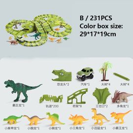 Dinosaure Combo 2 - Jouet Crétaceus Jurassic World Camp, Dinosaure, Paradis, Puzzle Pour Enfants, Modèle De Voiture Électrique, Vacances