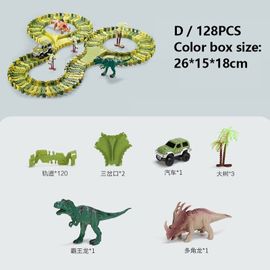Dinosaure Combo 4 - Jouet Crétaceus Jurassic World Camp, Dinosaure, Paradis, Puzzle Pour Enfants, Modèle De Voiture Électrique, Vacances