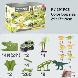 Dinosaure Combo 6 - Jouet Crétaceus Jurassic World Camp, Dinosaure, Paradis, Puzzle Pour Enfants, Modèle De Voiture Électrique, Vacances