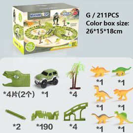 Dinosaure Combo 7 - Jouet Crétaceus Jurassic World Camp, Dinosaure, Paradis, Puzzle Pour Enfants, Modèle De Voiture Électrique, Vacances