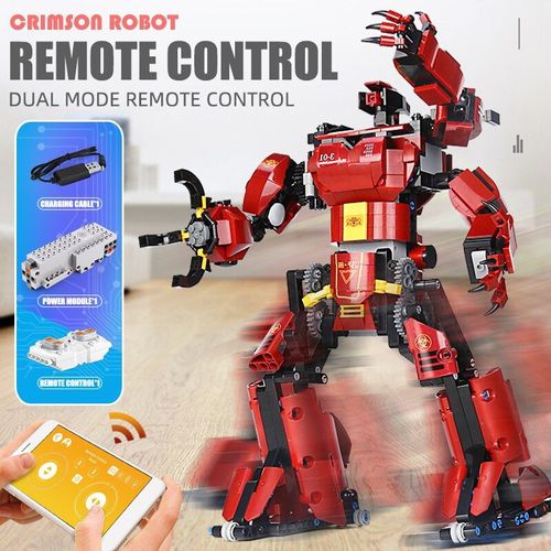 Crimson Typhoon - Robot Électrique Mk Crimson Prime, Application De Contrôle, Typhon Mécanique Électrique Mark Iv, Autorobots, Blocs De Construction En Briques, Jouet