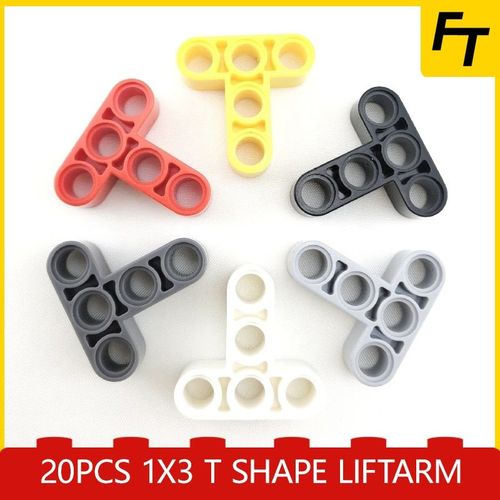 Gris Foncé - Briques De Construction En Forme De T 1x3 T, 20 Pièces, 60484, Compatibles Moc, Cadeau Créatif, Château, Petites Particules