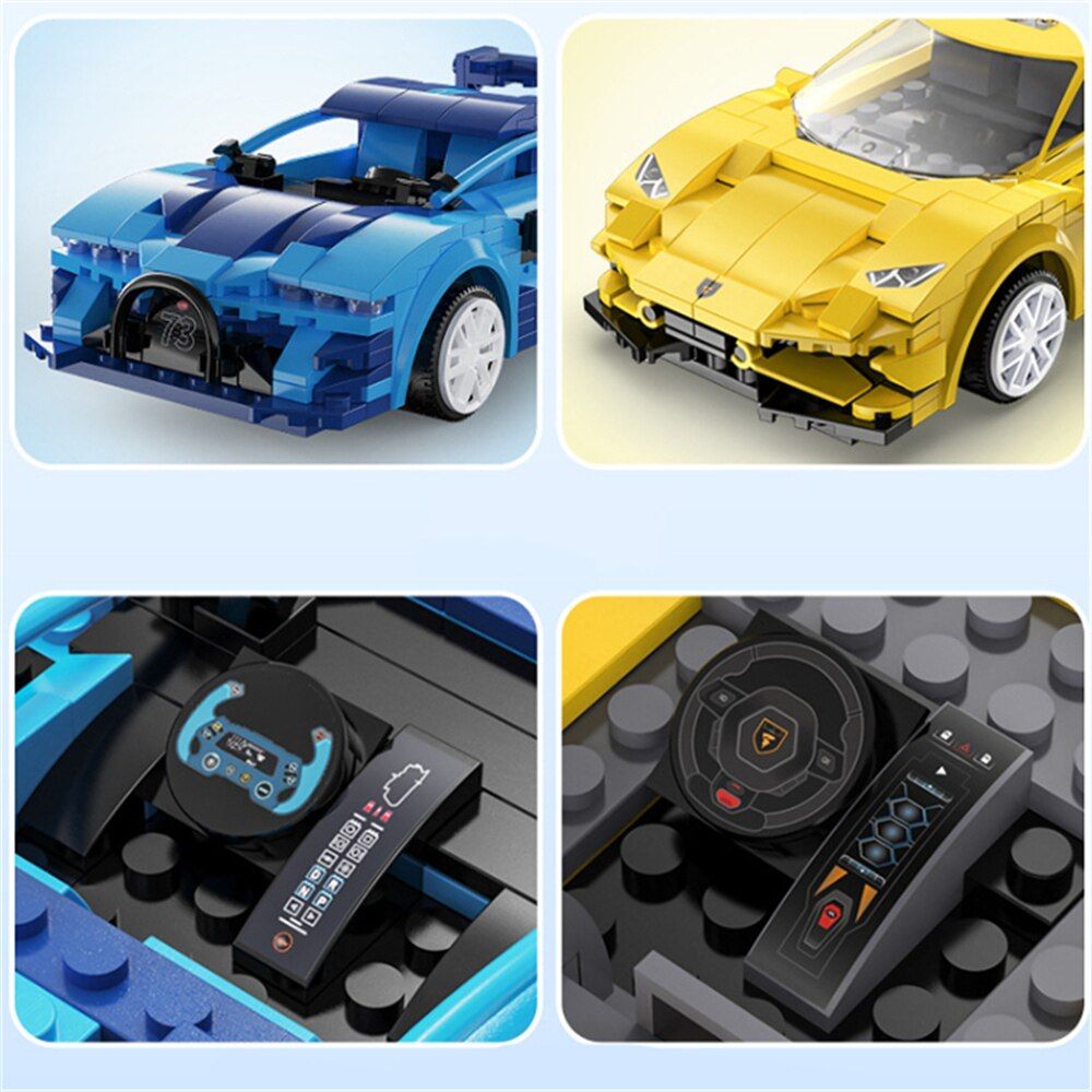 Jaune - Voiture De Sport Rc En Blocs De Construction, Voitur... - 4