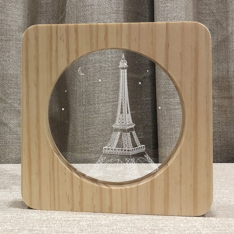 Fs-A2821-02w Lampe De Table Usb En Forme De Tour Eiffel En B... - 2