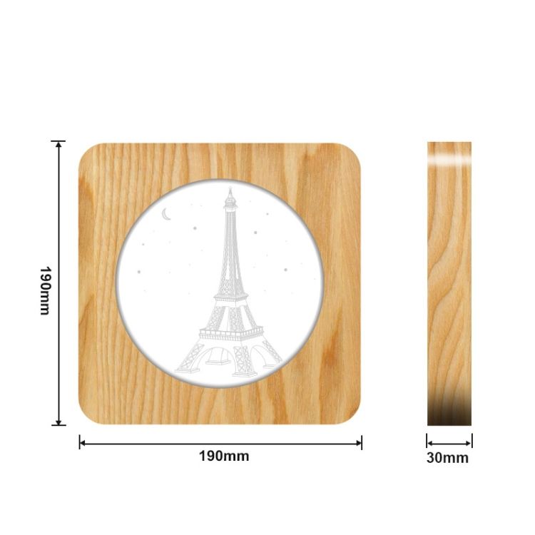 Fs-A2821-02w Lampe De Table Usb En Forme De Tour Eiffel En B... - 3