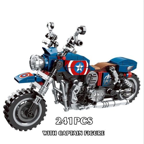 Pas De Boîte - Blocs De Construction Techniques Pour Enfants, Marvel Avengers, Black Wife, Captain America, Iron Man, Moto, Jouets Héros, Cadeaux Pour Garçons Créatifs