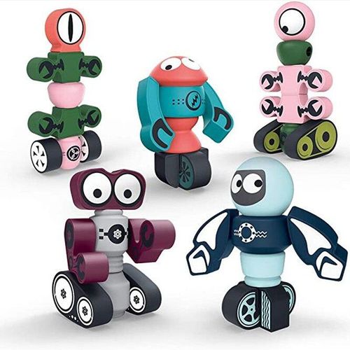 Pas De Boîte - Robot À Empiler En Blocs Magnétiques Pour Enfants, Construction, Apprentissage, Stem, Puzzle Éducatif, Ensemble De Jeu, Cadeau Pour Garçons Et Filles