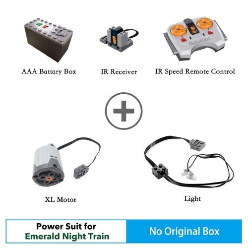 Puissance Sans Boîte - Blocs De Construction Lumineux Led, Fonction Power Expert Pour Train Émeraude 10194, Ensemble City Moc Série Diy, Jouets Pour Cadeaux