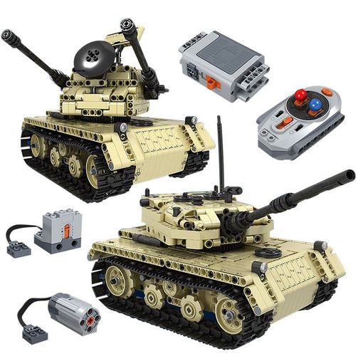 Rc (Pas De Boîte) - Machine Militaire, Idées Techniques, Blocs De Construction, Camion Télécommandé, Réservoir, Briques Électriques, Jouets Pour Enfants Et Adultes