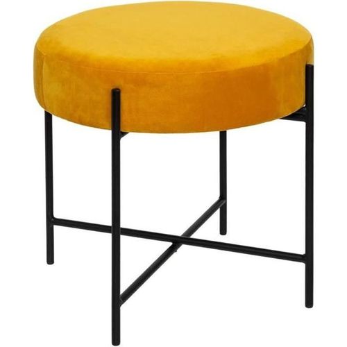 Tabouret Arty En Velours - Ocre
