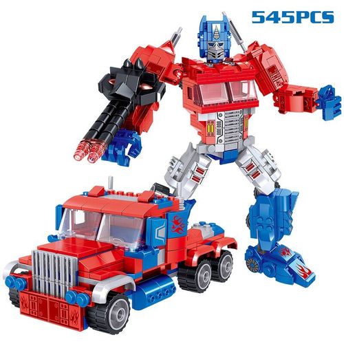 Sans Boîte - Blocs De Construction De Voiture Robot À Déformation, 494 Pièces, Ensemble D'assemblage De Bricolage, Briques, Jouets Éducatifs, Cadeau De Vacances Pour Enfants