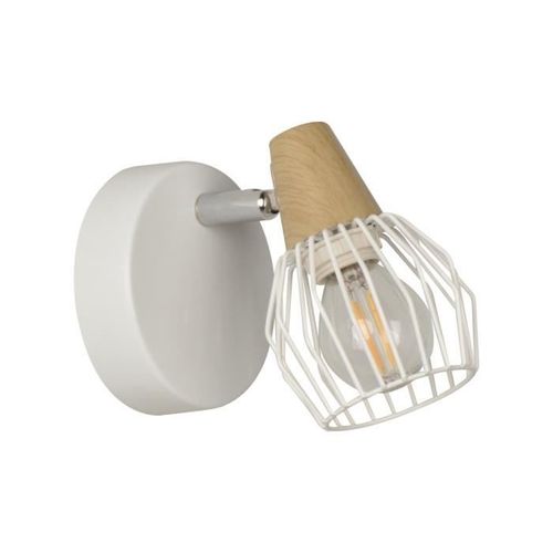 Corep Spot 1l Tyron Base En Métal Filaire - E14 40 W - Blanc Et Naturel