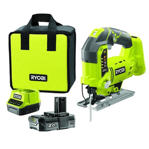 RYOBI One+ Scie sauteuse pendulaire sans fil 18V - R18RJ-120S - batterie 2 Ah - sac de rangement