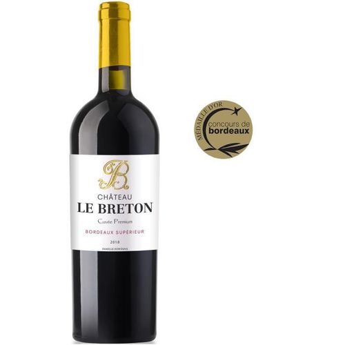 Château Le Breton 2018 Bordeaux Supérieur - Vin Rouge De Bordeaux