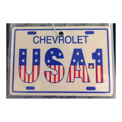 Désodorisant Chevrolet Usa1 Logo Rectangulaire Drapeau Americain Usa