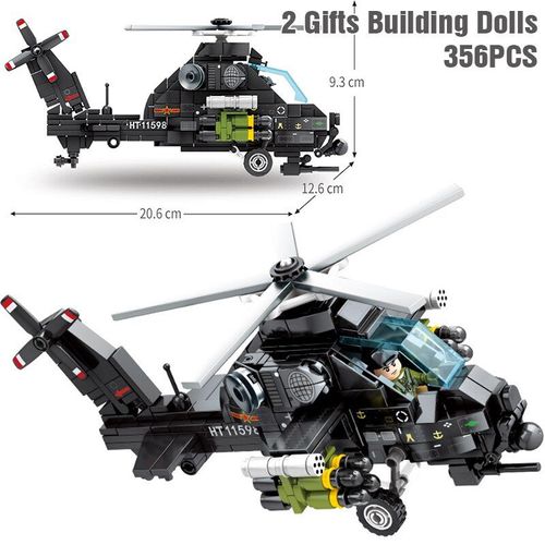 Sans Boîte D'origine - Hélicoptère Militaire Expert Technique Z-10, Chasseur, Blocs De Construction Avec Briques D'action, Jouets Éducatifs Pour Garçons, Cadeaux, J-20