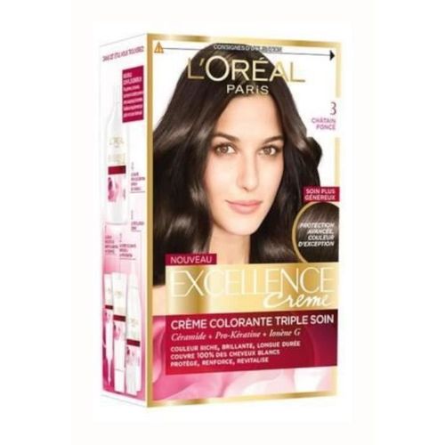 L'oréal Paris Excellence Crème Coloration 3 Châtain Foncé 