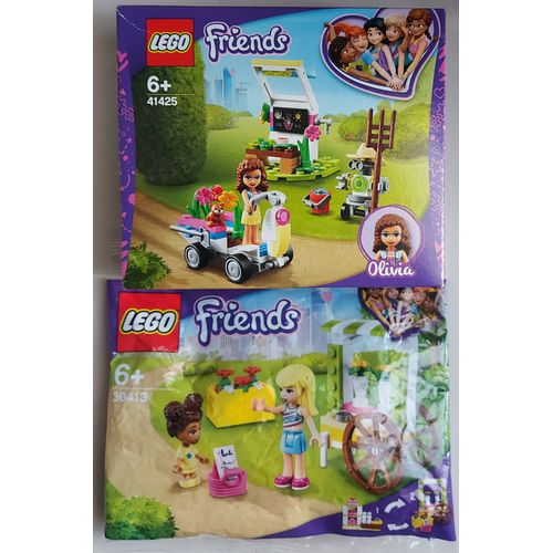 Lot LEGO friends à partir de 6 ans : 41425 - Le jardin fleuri d'Olivia + 30413 - Le chariot de fleurs de Stéphanie