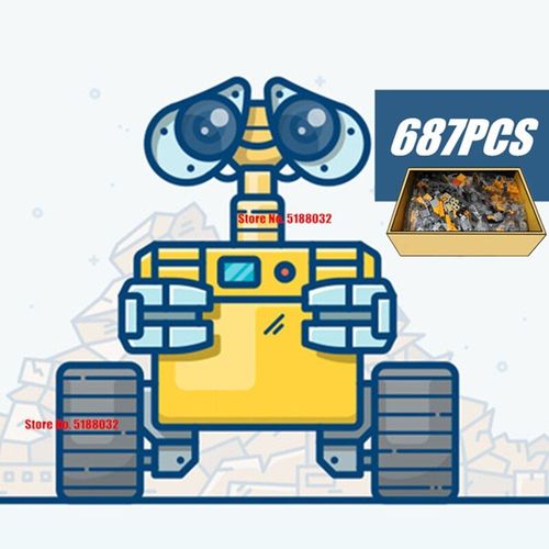 Seulement Bloc-No-Coffret - Figurines Du Film Pixar Wall E, Robot Motorisé, Blocs De Construction Techniques En Briques, Jouet, Cadeau D'anniversaire Pour Enfant, Nouveauté