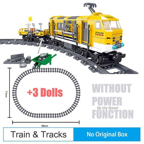 Train Avec Des Pistes - Ensemble De Train Électrique Pour Enfants, Jouets Pour Garçons, Blocs De Construction De Voiture Rc, Rails D'ingénierie, Bateau À Vapeur, Cadeau