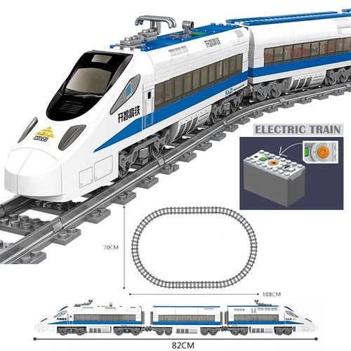 Train E - Moc City Train Station Track Rail High-Tech Blocs De Construction Créatifs, Briques, Jouets Diy Pour Enfants